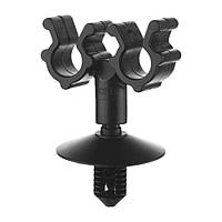 Кріплення опори капота, шлангів, дротів, Тримач трубок/проводів Чорний, Пластик, Розміри (мм): T-19.7