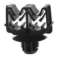 Кріплення опори капота, шлангів, дротів, Тримач трубок/проводів Чорний, Пластик, Розміри (мм): T-28.5x10