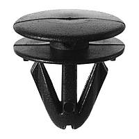 Кріплення обшивки/молдінгів, два й більше капелюшок, Круглий капелюшок — дві капелюшки, Чорний, Пластик, Розміри (мм):