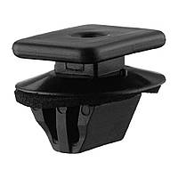 Кріплення обшивки/молдінгів, два й більше капелюшок, Прямокутний капелюшок — дверцята, Чорний, Пластик,