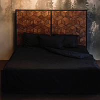 Постільна білизна чорна сатин люкс Євро — 100% бавовна, преміум якість - "ДОЛЯ Текстиль" Україна