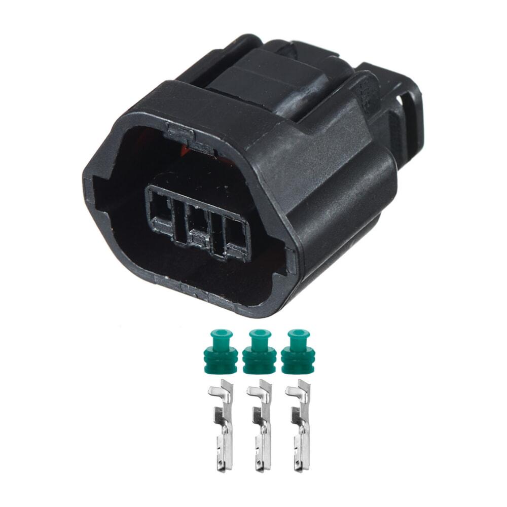 Електричний з'єднувач, 3-контактний, Дат. Распредвала, Дат. Швидкості, Чорний, пластик,, фото 1