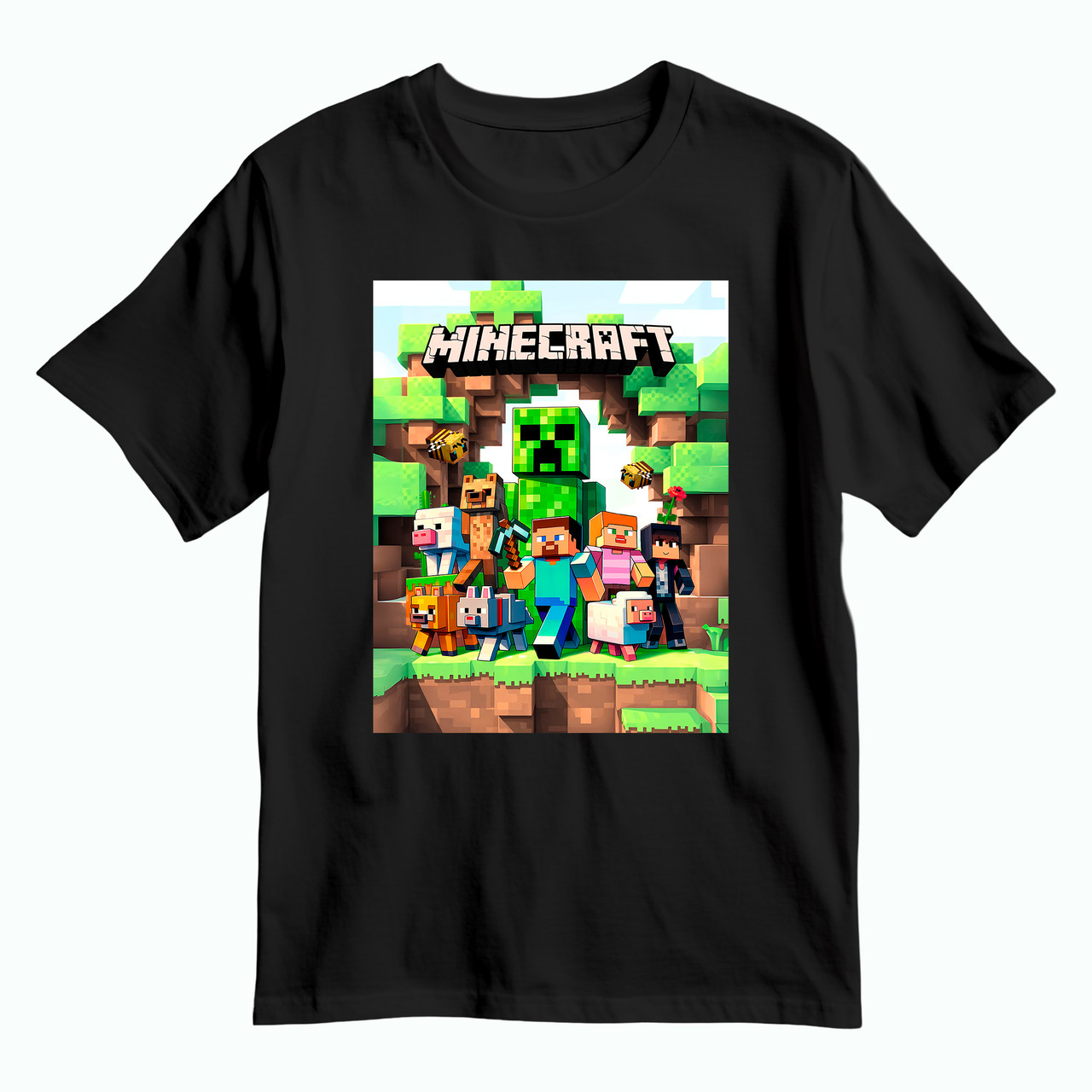 Дитяча футболка Minecraft rectangle, чорна, фото 1