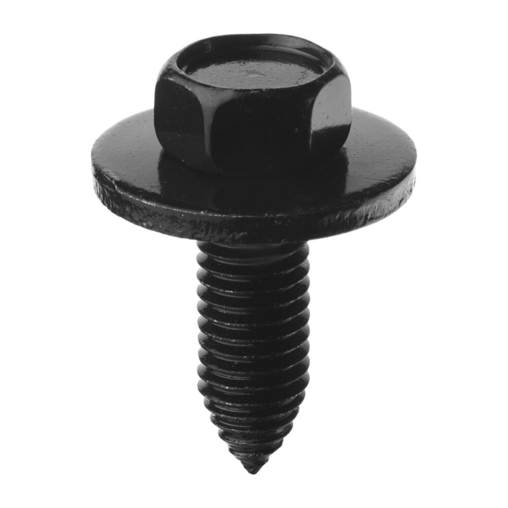 Гвинти, Болти, Болт із шайбою Чорний, Метал, Розміри (мм): T-27.7 T1-15 H-37.7 H1-27 M-10. Марка автомобіля: GM,, фото 1
