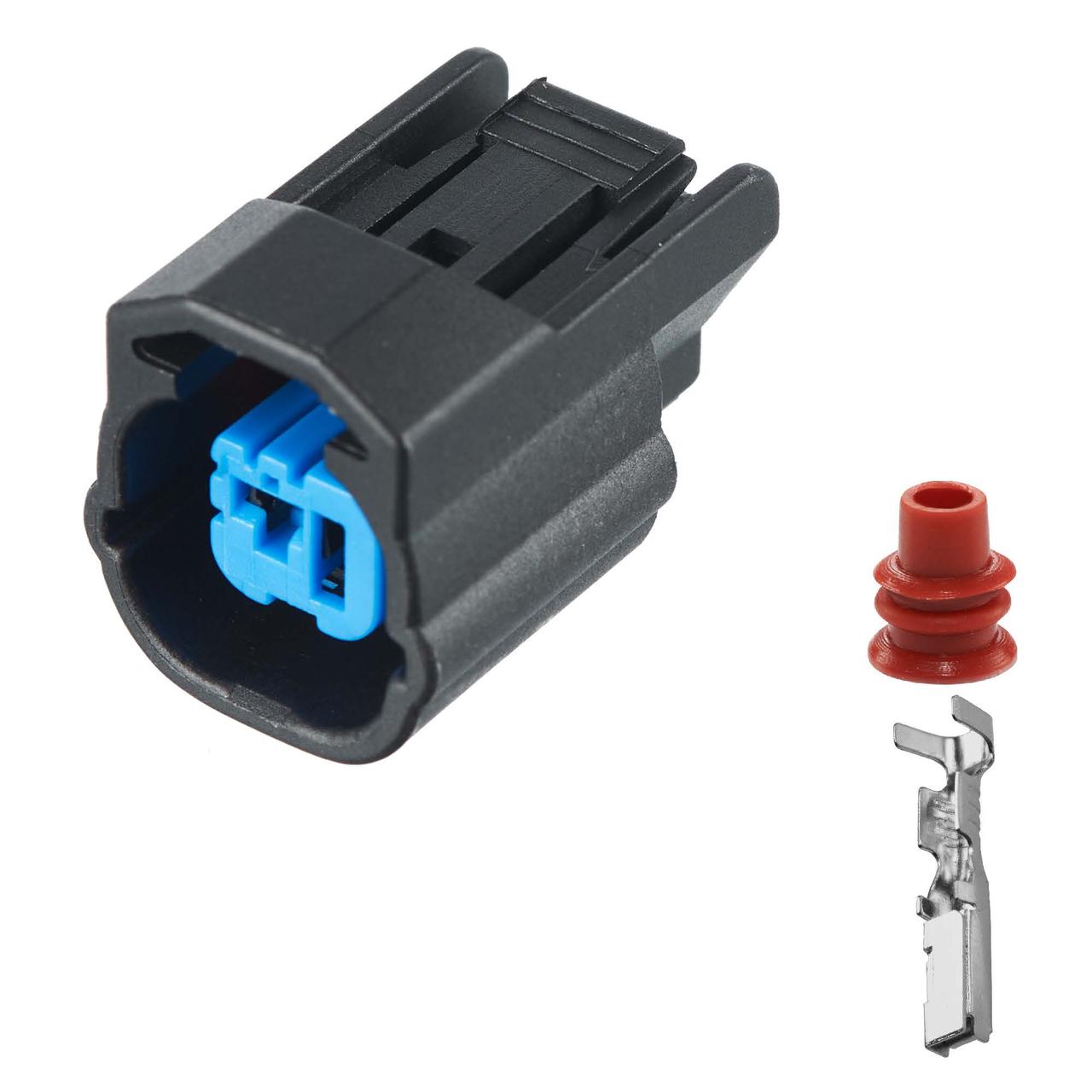 Електричний з'єднувач, 1-контактний, Датчик Детонації, Чорний, Пластик, фото 1