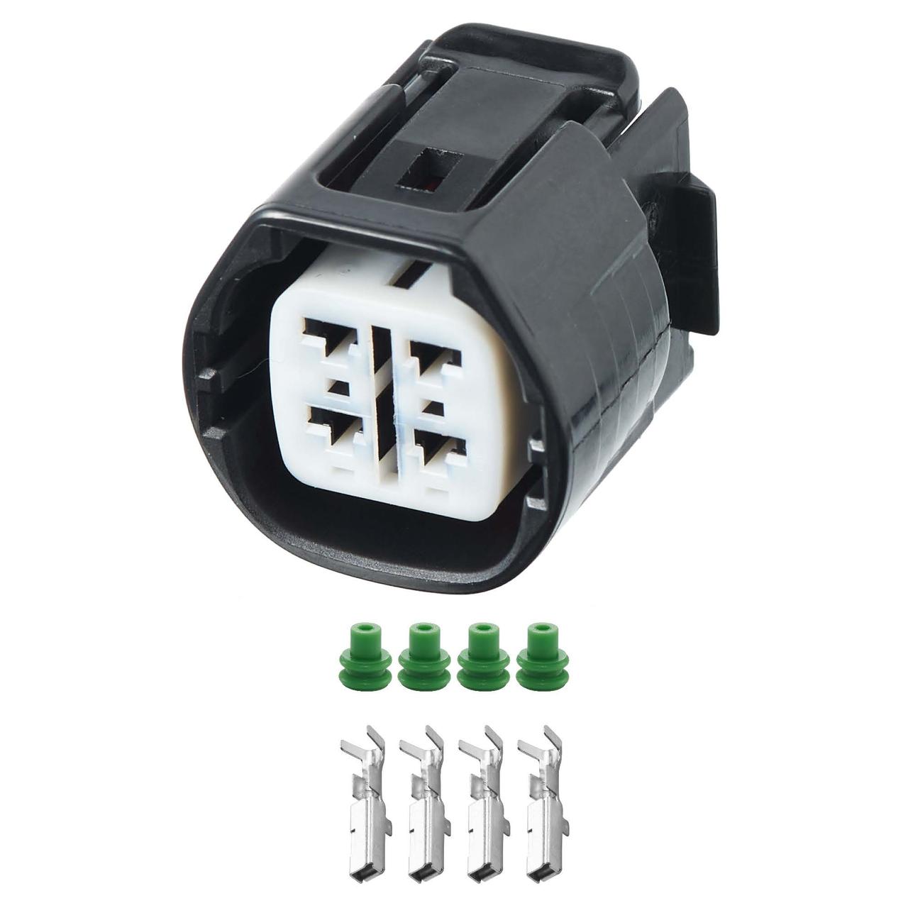 Електричний з'єднувач, 4-контактний, Генератор, Чорний, Пластик, фото 1