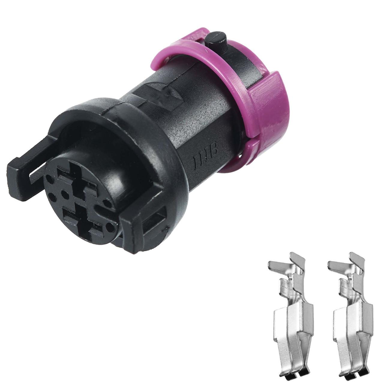 Електричний з'єднувач, 2-контактний, протитуманні Фари, Чорний, Пластик,, фото 1