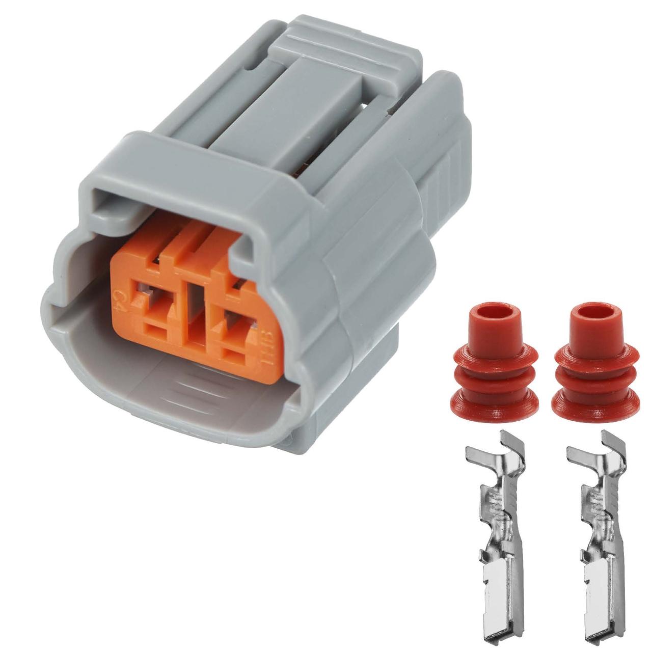 Електричний з'єднувач, 2-контактний, Дат. Колінвала, Птф (Протикотуманці), Котушка Запалювання, Сірий,, фото 1