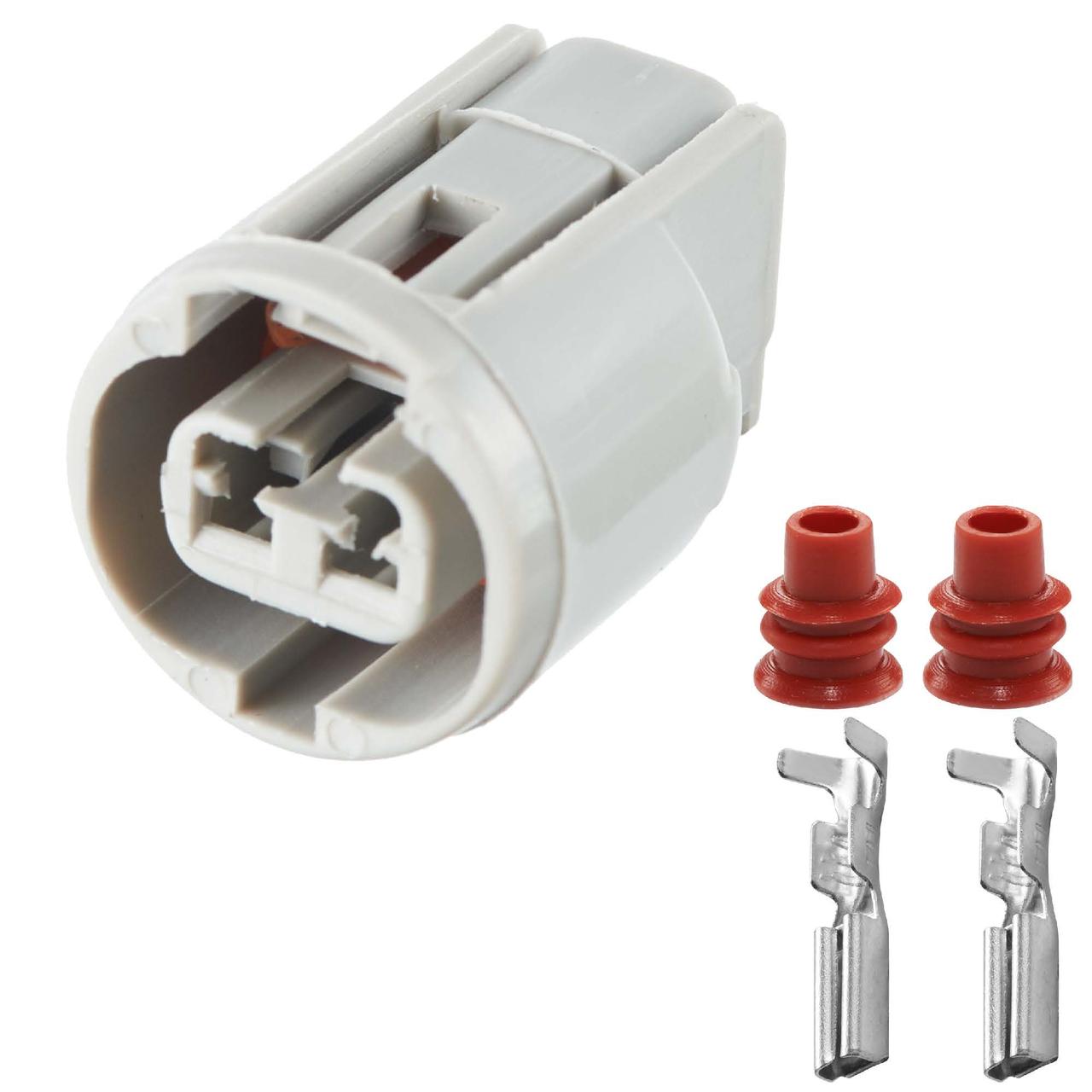 Електричний з'єднувач, 2-контактний Сірий, Пластик,, фото 1