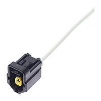 Електричний з'єднувач із дротом, 1-контактний, Датчик Давлення Олії, Чорний, Пластик,