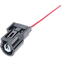 Електричний з'єднувач із дротом, 1-контактний, Датчик Давлення Олії, Датдатчик Детонації, Чорний