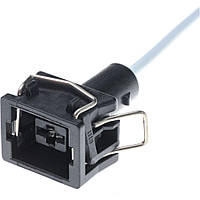 Електричний з'єднувач із дротом, 1-контактний, Втягувальний Реле Стартера, Чорний, Пластик, метал,