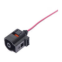 Електричний з'єднувач із дротом, 1-контактний, Датчик Температури, Датчик Давлення Олії, Чорний,