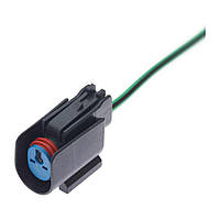 Електричний з'єднувач із дротом, 1-контактний, К Обігрівання Лобового скла, Чорний, Пластик,