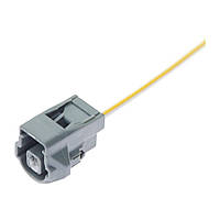 Електричний з'єднувач із дротом, 1-контактний, Датчик Урівня Олії, Датчик Детонації, Сірий, Пластик,