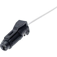 Електричний з'єднувач із дротом, 1-контактний, Лампи Освіщення Xenon, Чорний, Пластик,