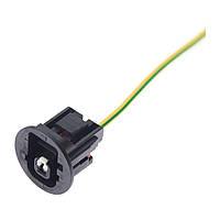 Електричний з'єднувач із дротом, 1-контактний, Датчик Урівня Олії, Датчик Детонації, Чорний, Пластик,