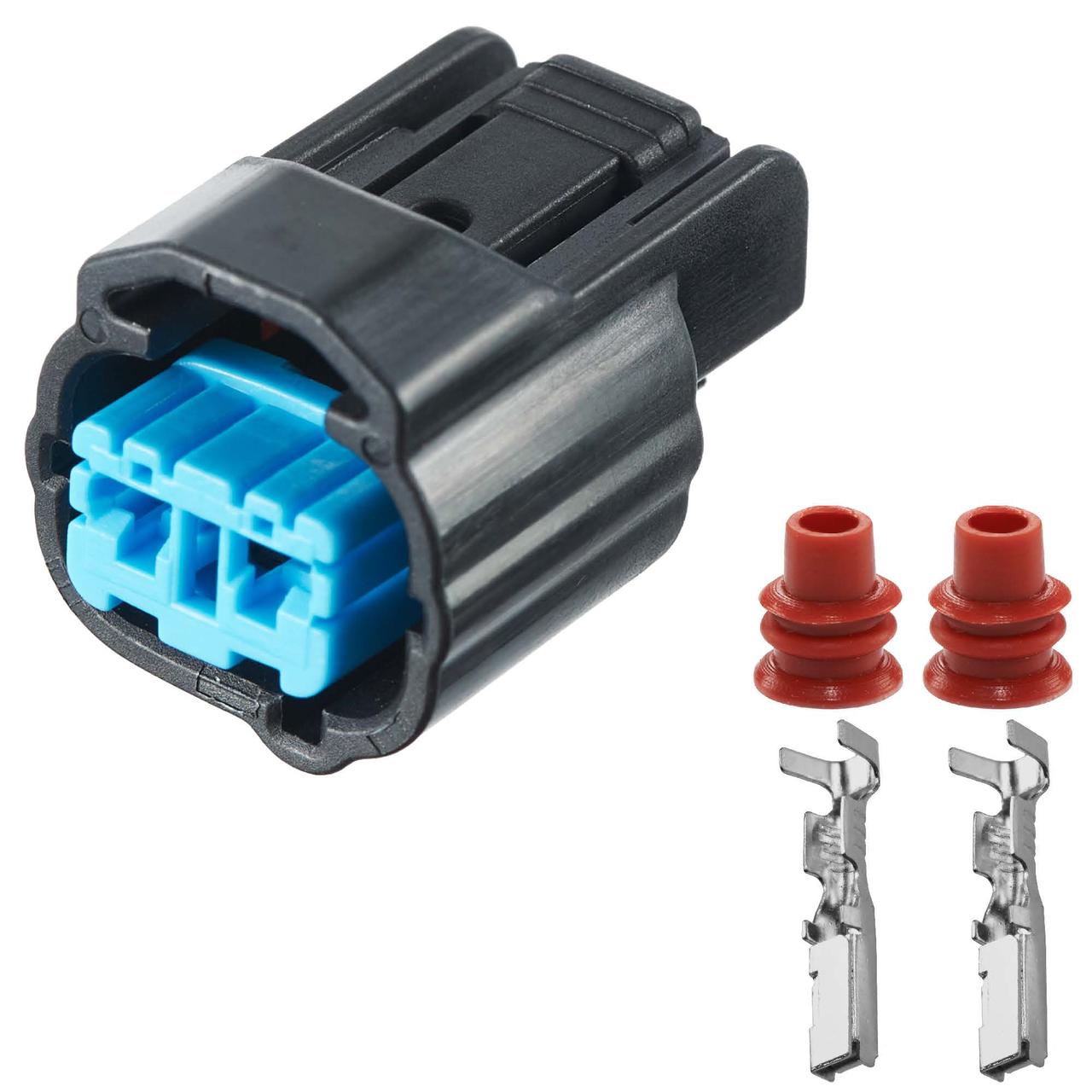 Електричний з'єднувач, 2-контактний, Дат. Положення Кулачка, Чорний, Пластик,, фото 1