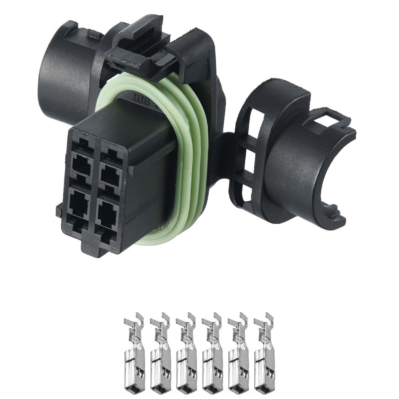 Електричний з'єднувач, 6-контактний, Бензонасос, Чорний, Пластик,, фото 1