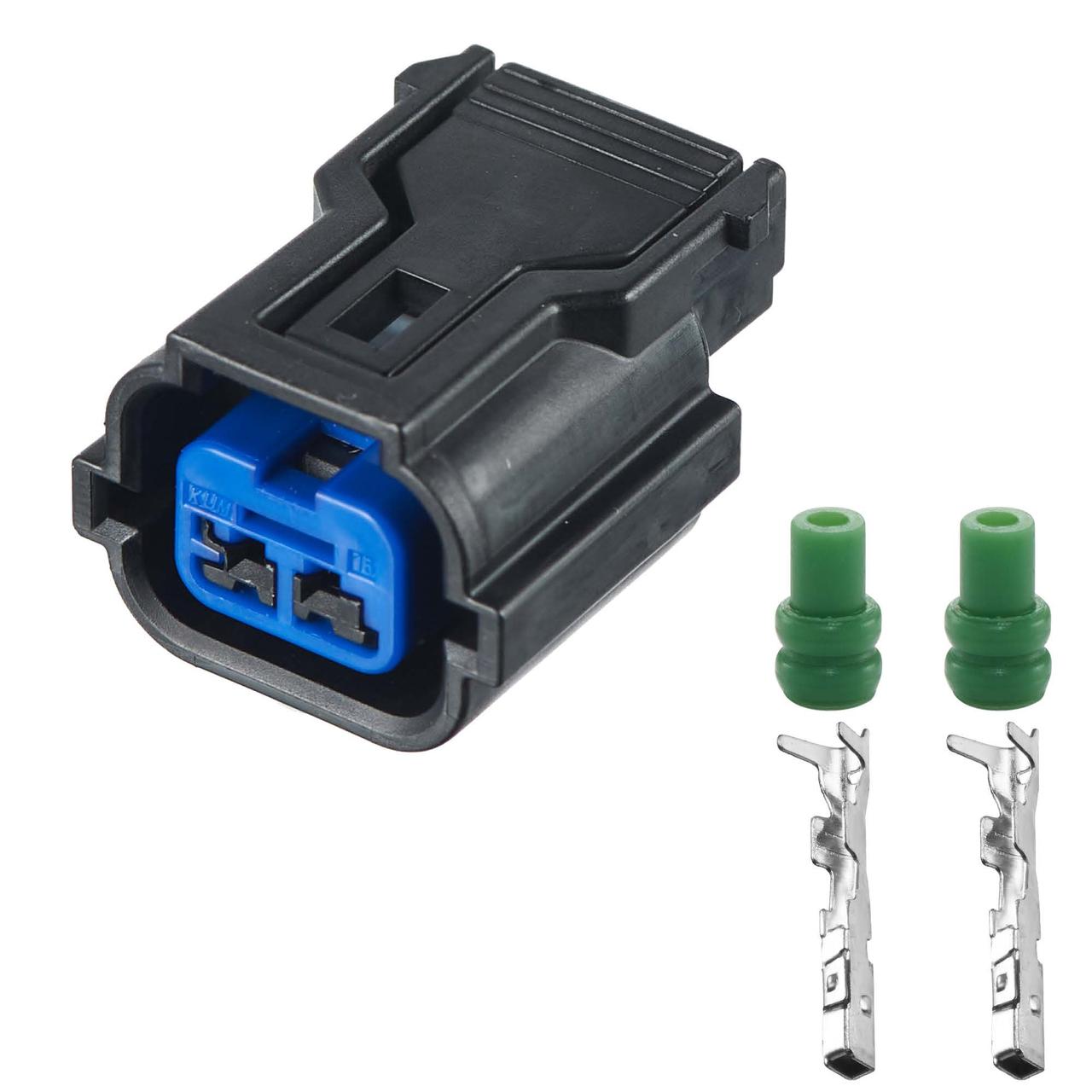 Електричний з'єднувач, 2-контактний, Кнопка Відкриття Багажника, підсвічування (Габаритні вогні), Чорний, фото 1