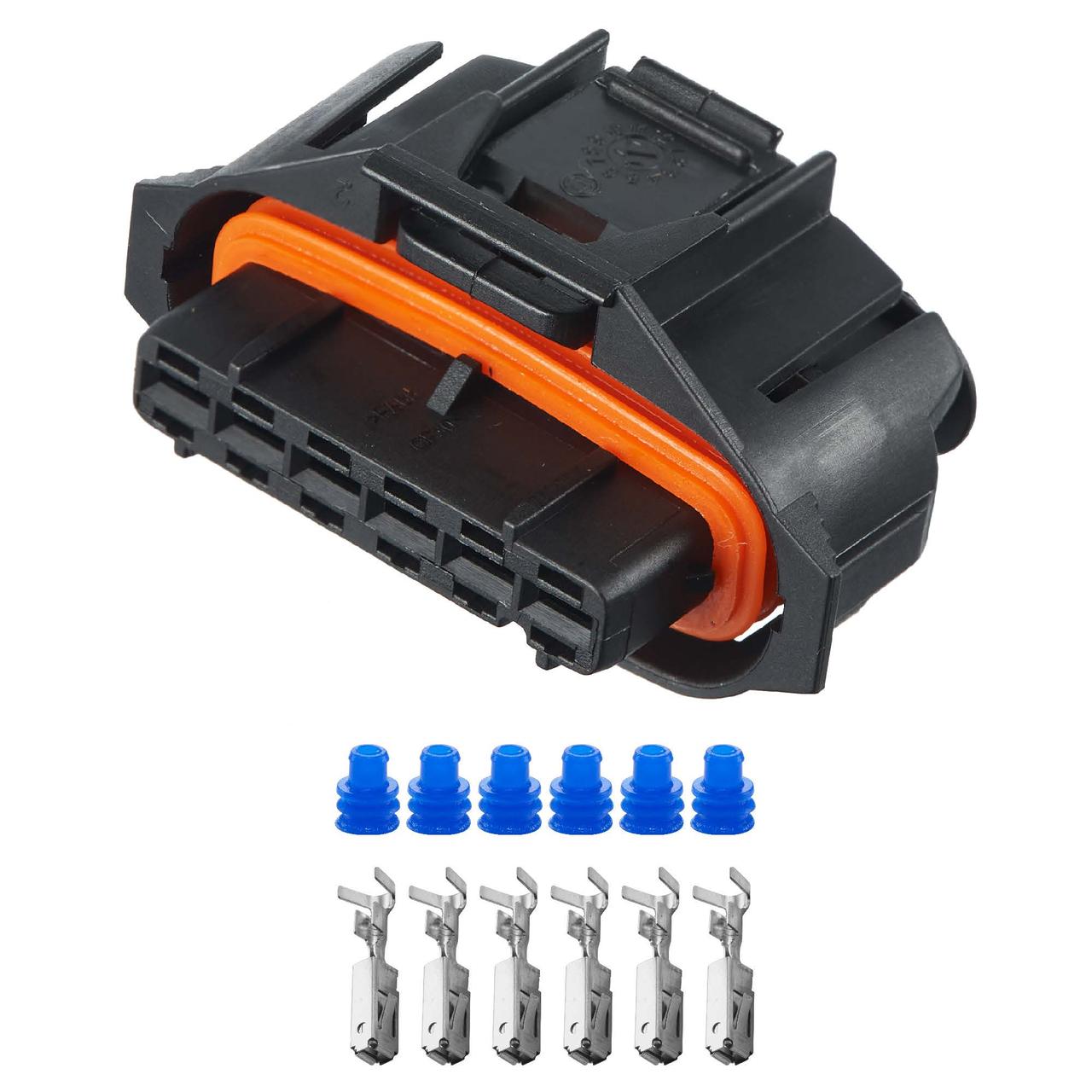 Електричний з'єднувач, 6-контактний, Педаль акселератора Bosch Dbw, Чорний, Пластик,, фото 1