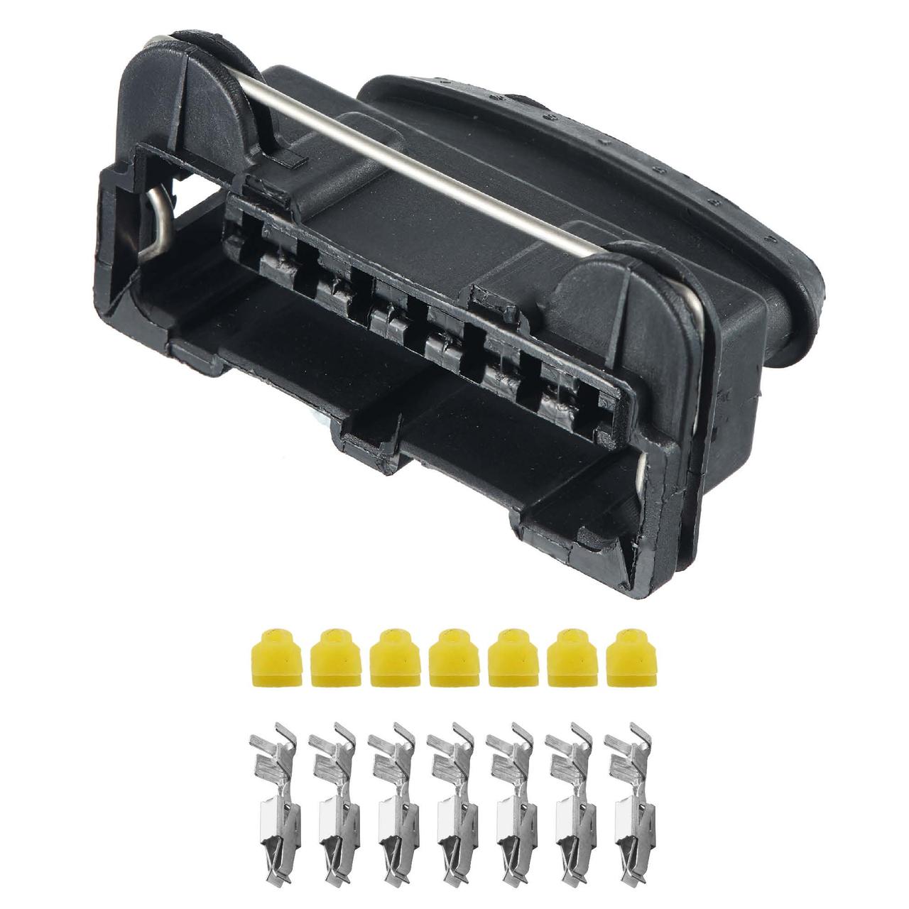 Електричний з'єднувач, 7-контактний, Займач, Чорний, Пластик, метал,, фото 1
