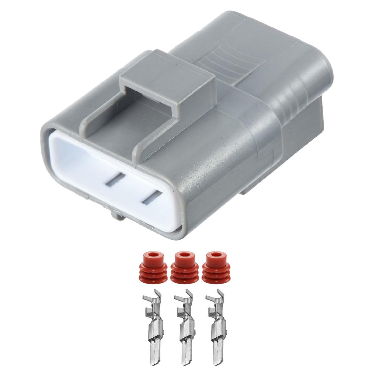 Електричний з'єднувач, 3-контактний, Вентилятор Охолодження, Сірий, Пластик,, фото 1