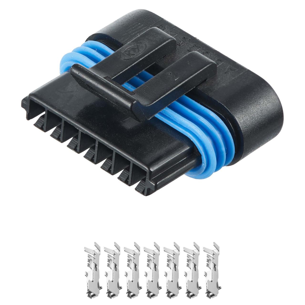 Електричний з'єднувач, 7-контактний, Педаль Акселератора (12066317, 12162261 Від 40974 На 6 Пін), Чорний, фото 1