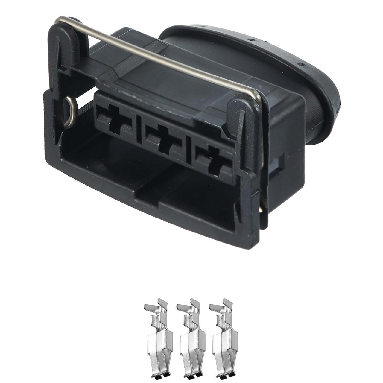 Електричний з'єднувач, 3-контактний, Вентилятор Охолодження, Чорний, Пластик, метал,, фото 1