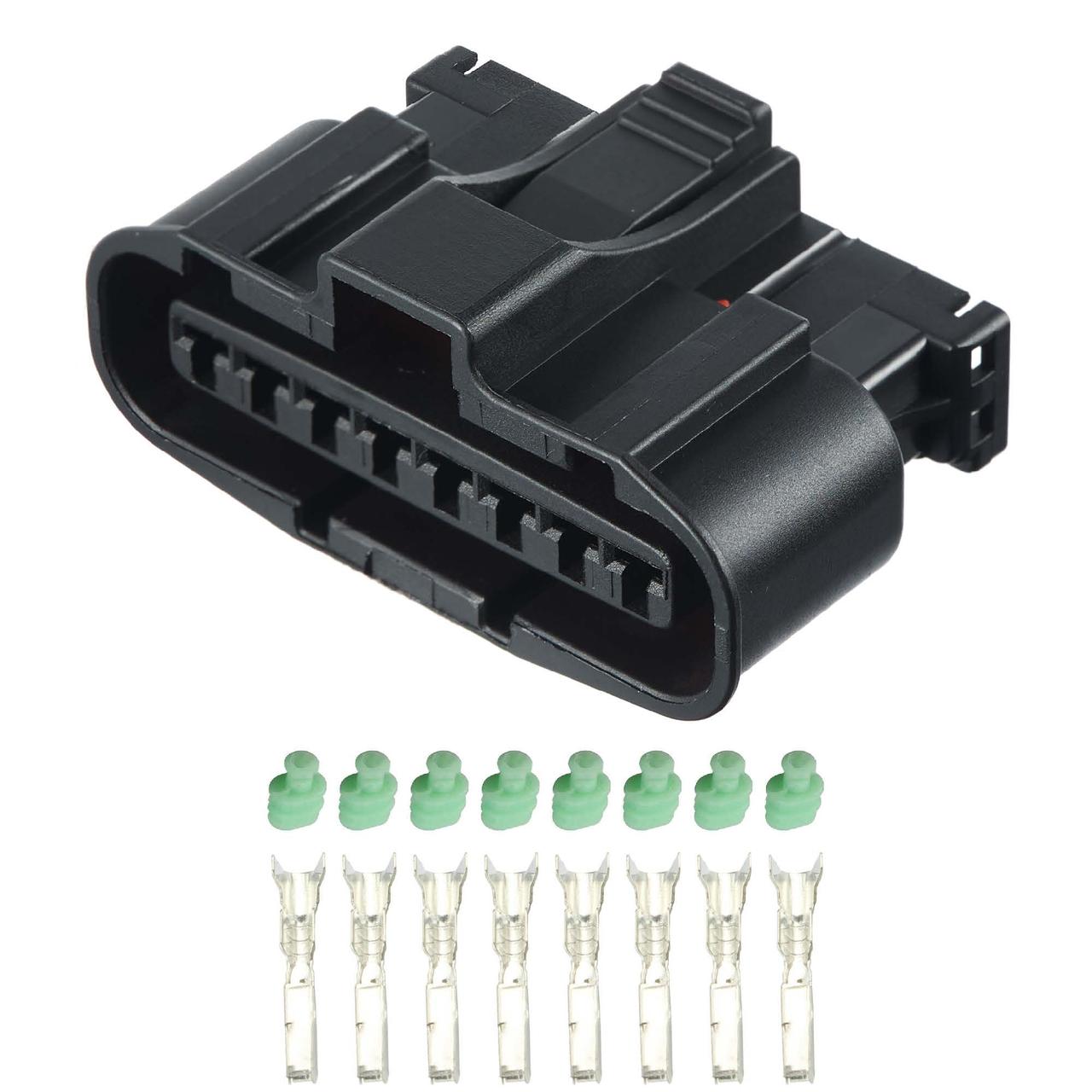 Електричний з'єднувач, 8-контактний Чорний, Пластик, фото 1