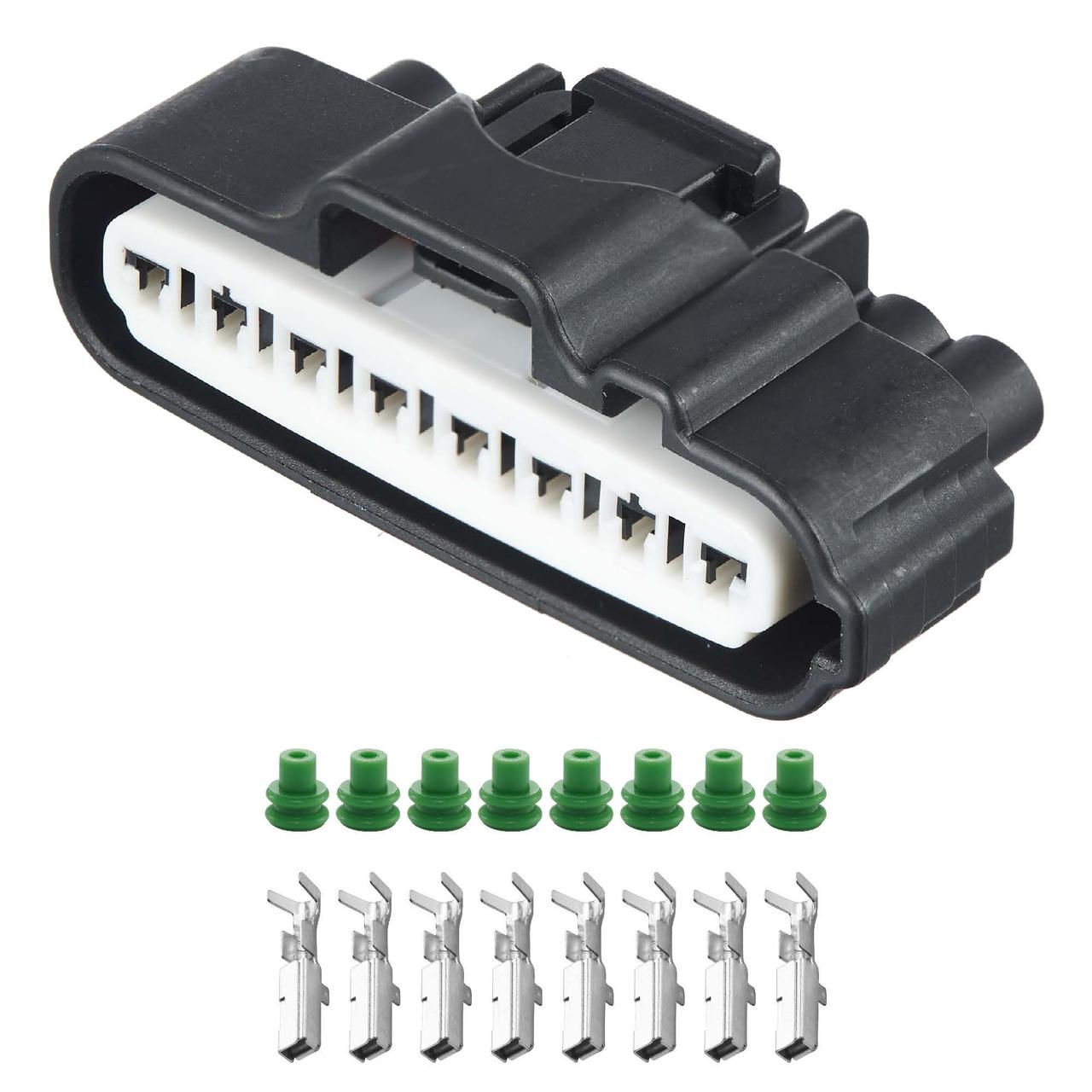 Електричний з'єднувач, 8-контактний Чорний, Пластик, фото 1