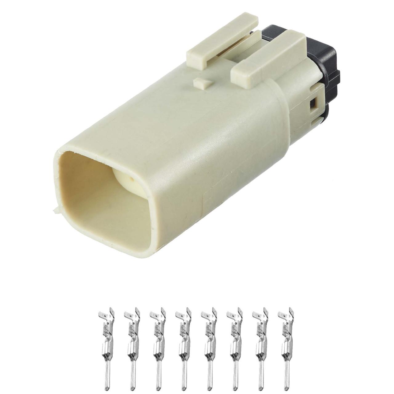 Електричний з'єднувач, 8-контактний Сірий, Пластик,, фото 1