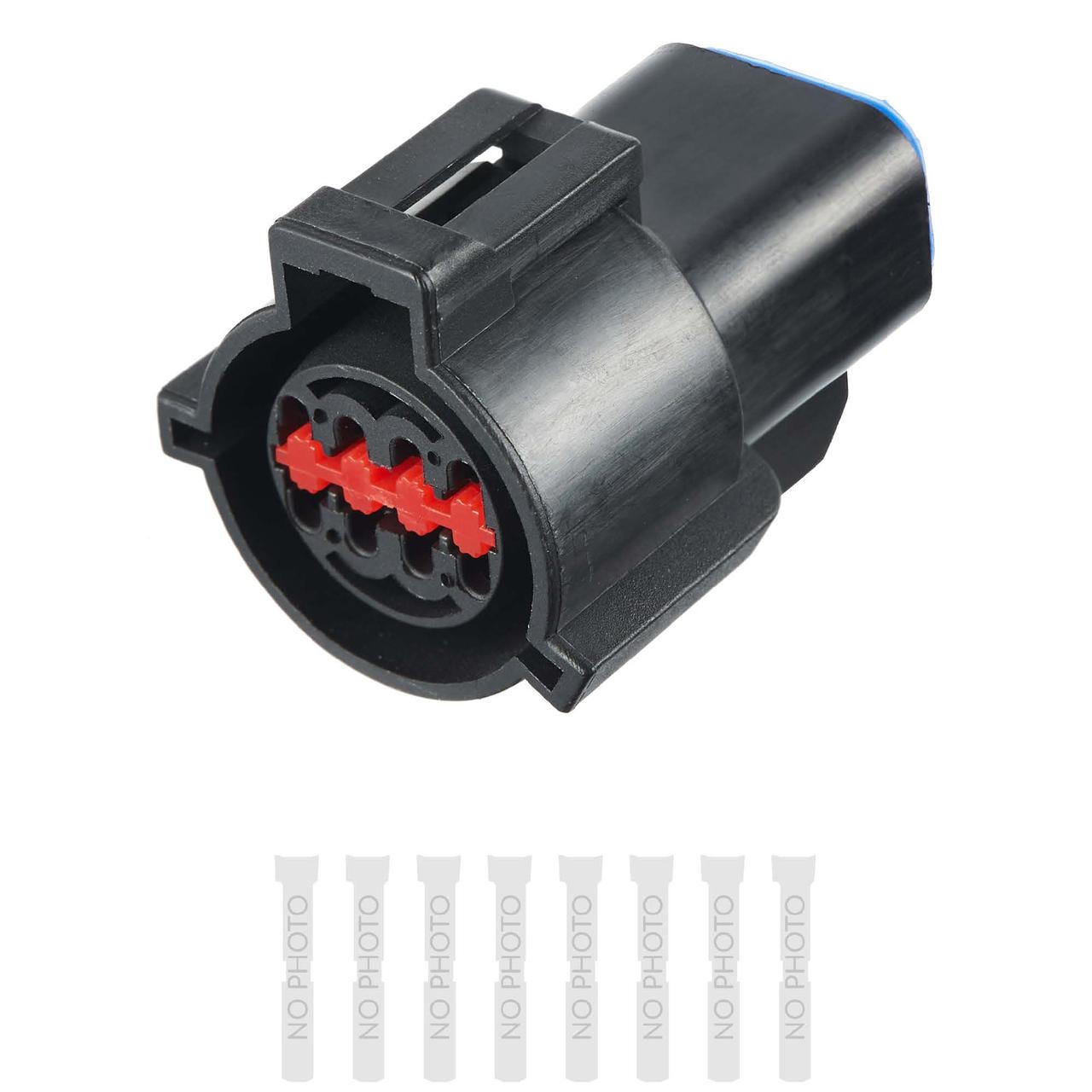 Електричний з'єднувач, 8-контактний Чорний, Пластик, фото 1