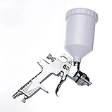 Фарборозпилювач Apro HVLP Ø 1,3 мм у/б пласт. 600 мл (хром) (850034), фото 2