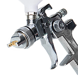 Фарборозпилювач Apro HVLP Ø 1,3 мм у/б пласт. 600 мл (хром) (850034), фото 3