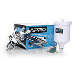 Фарборозпилювач Apro HVLP Ø 1,3 мм у/б пласт. 600 мл (хром) (850034), фото 4