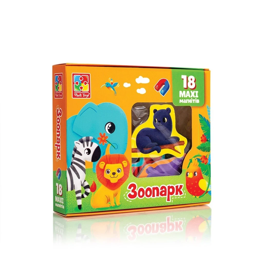 Гра настільна Vladi Toys "Набір магнітів. Зоо" (VT3106-25), фото 1