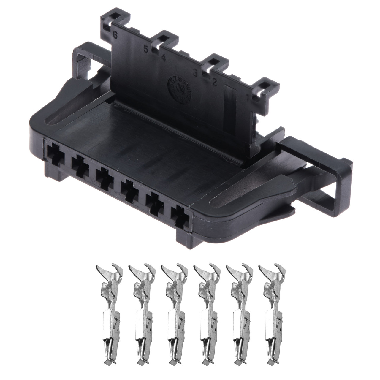 Електричний з'єднувач, 6-контактний, Педаль Акселератора, Чорний, Пластик,, фото 1