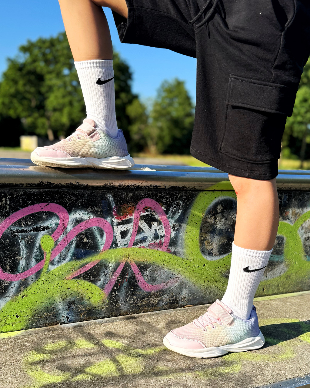 12 пар Бавовна Високі чоловічі Шкарпетки Nike / найк - Білі