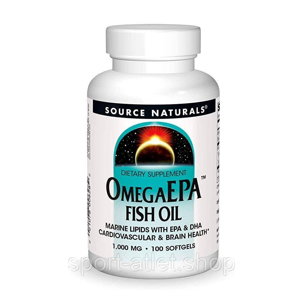 Жирні кислоти Source Naturals Omega EPA Fish Oil 1000 mg, 100 капсул, фото 1
