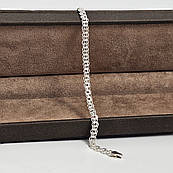 Браслет срібний з плетінням Бісмарк на руку 20 см