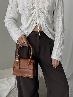 Сумка жіноча Jacquemus Le Chiquito Premium коричневий (з пакуванням)