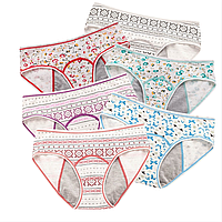 Набір трусиків для місячних від протікань, жіночі бавовняні сліпи. 6 кольорів за ціною 5!