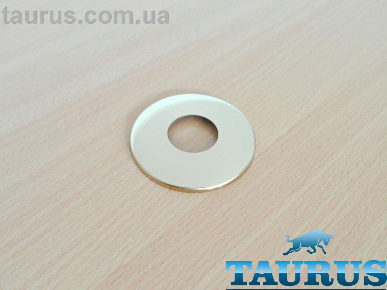 Золотий плоский фланець ThermoPulse Gold розмір D67 мм / висота 5 мм, під внутрішній розмір 3/4" (26мм). Н/ж сталь, фото 1