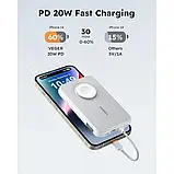 Повербанк VEGER V1171 10000 мАг 20W PD Fast Charging White, фото 2