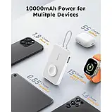 Повербанк VEGER V1171 10000 мАг 20W PD Fast Charging White, фото 4