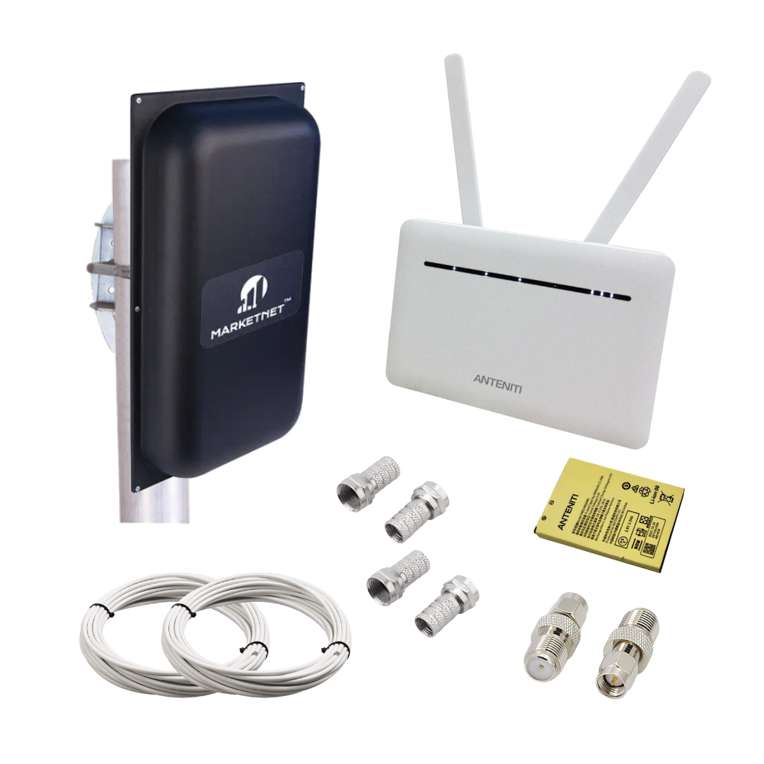 4G комплект ANTENITI B535 з АКБ + антена Maxi MIMO 22 дБ чорна (всі частоти)