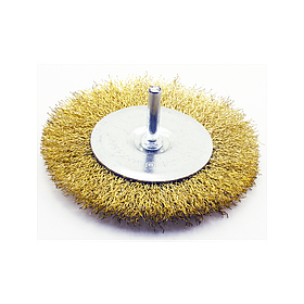 Щітка дискова 100 мм х 6 мм для металу з гофрованого дроту для дрилі