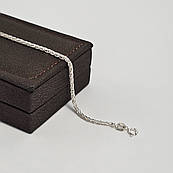 Браслет срібний з плетінням колосок на руку 19см