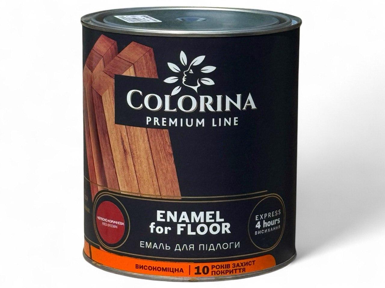 Швидкосохнуча підлогова емаль Colorina ПФ-266 (червоно-коричневий) 2.8 кг